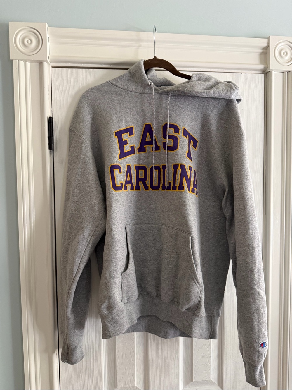 Champion Gray East Carolina Zip-Up Style Hoodie